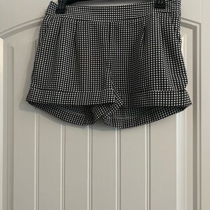 Black and white shorts